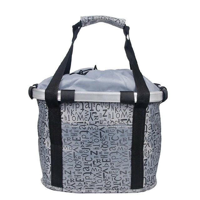 Bicycle Folding Basket Aluminum Alloy Bicycle Front Bag Bicycle Storage Basket Mountain Bike Accessories-WAYBIKER