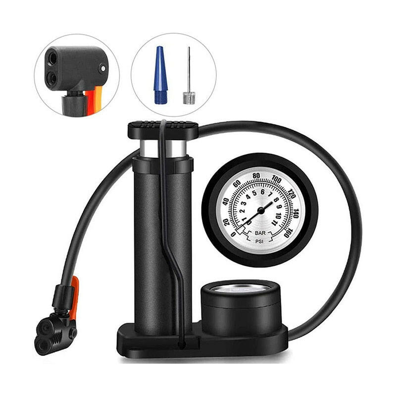 Biking Air Pump Bicycle Portable Bicycle Accessories Multifunctional Valve Foot Inflator Pump Save Energy for Electric Bike-WAYBIKER