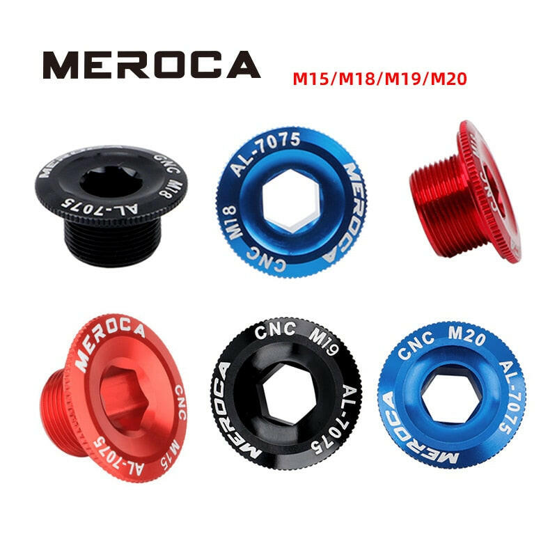 MEROCA MTB Hollowtech Crank Bolt  M18 M19 M20 Mountain Bike Crank Cover Crank Arm Bolt For IXF-WAYBIKER