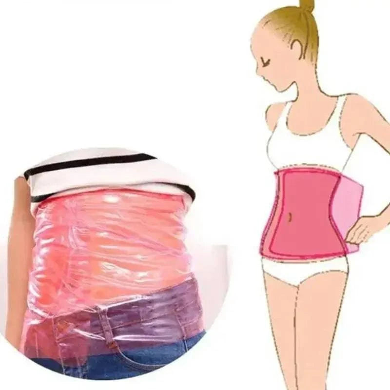 Women Sauna Flat Abdomen Plastic Belt Burning Fat Sport Fitness Waist Elastic Tummy Sweat Body Shaper Weight Loss Belt-WAYBIKER