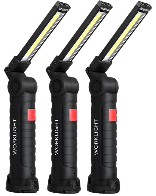 Portable Multifunctional COB LED Folding Work Light 5 Modes Strong Light Flashlight USB Rechargeable Outdoor Camping Torch-WAYBIKER