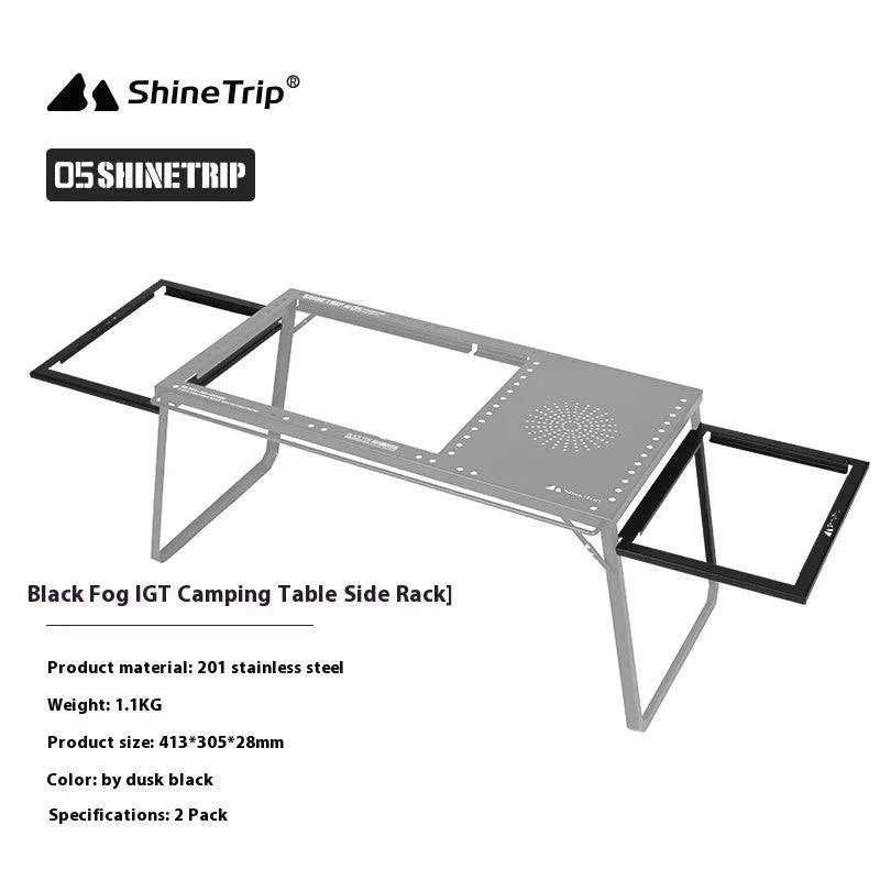 ShineTrip Outdoor IGT Foldable Table Blackening Style Portable Unit Board Combination Table Camping Camping Picnic BBQ Stove ﻿-WAYBIKER