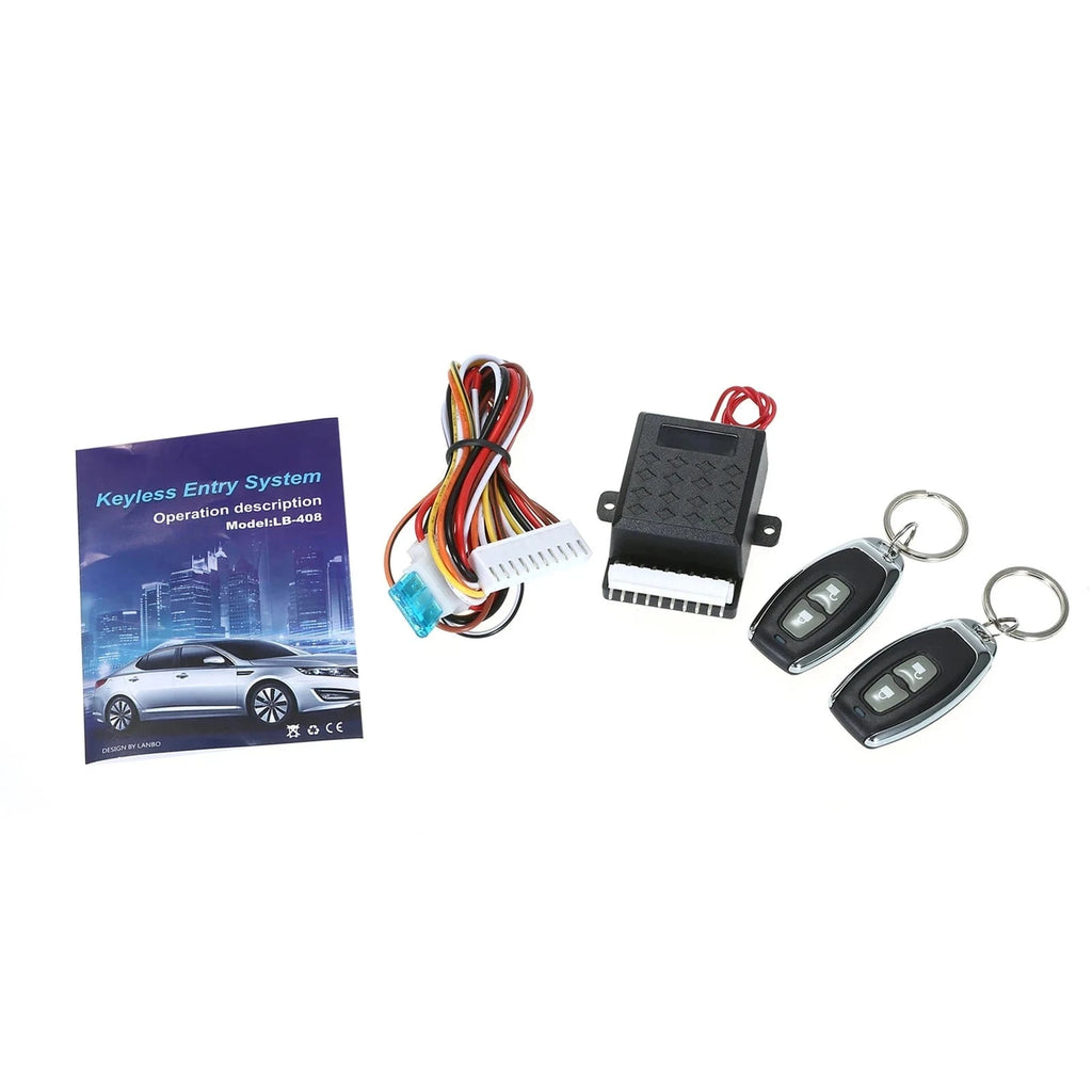 Universal Car Door Lock Trunk Release Keyless Entry System Central Locking Kit With Remote Control Support 1 Million Code Times-WAYBIKER