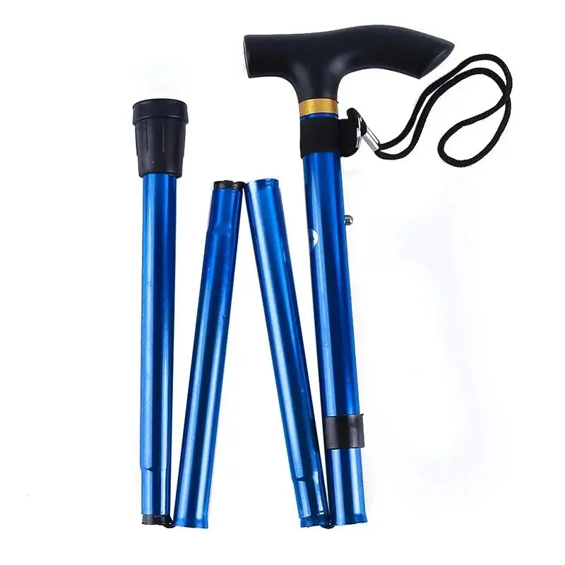 Hiking Camping Mountaineering Poles Walking Stick Telescopic Baton Trekking Poles Folding Cane Crutches Pole Unisex-WAYBIKER