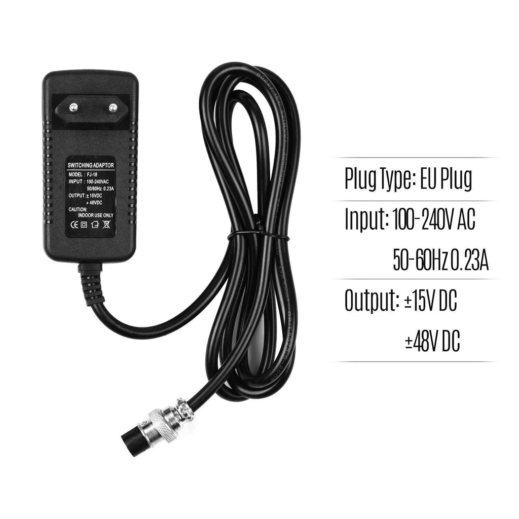 Power Supply for Mixing Console Mixer AC Adapter 15V 230mA Universal 4-Pin Round Connector for 16 Channels Mixing Accessories-WAYBIKER