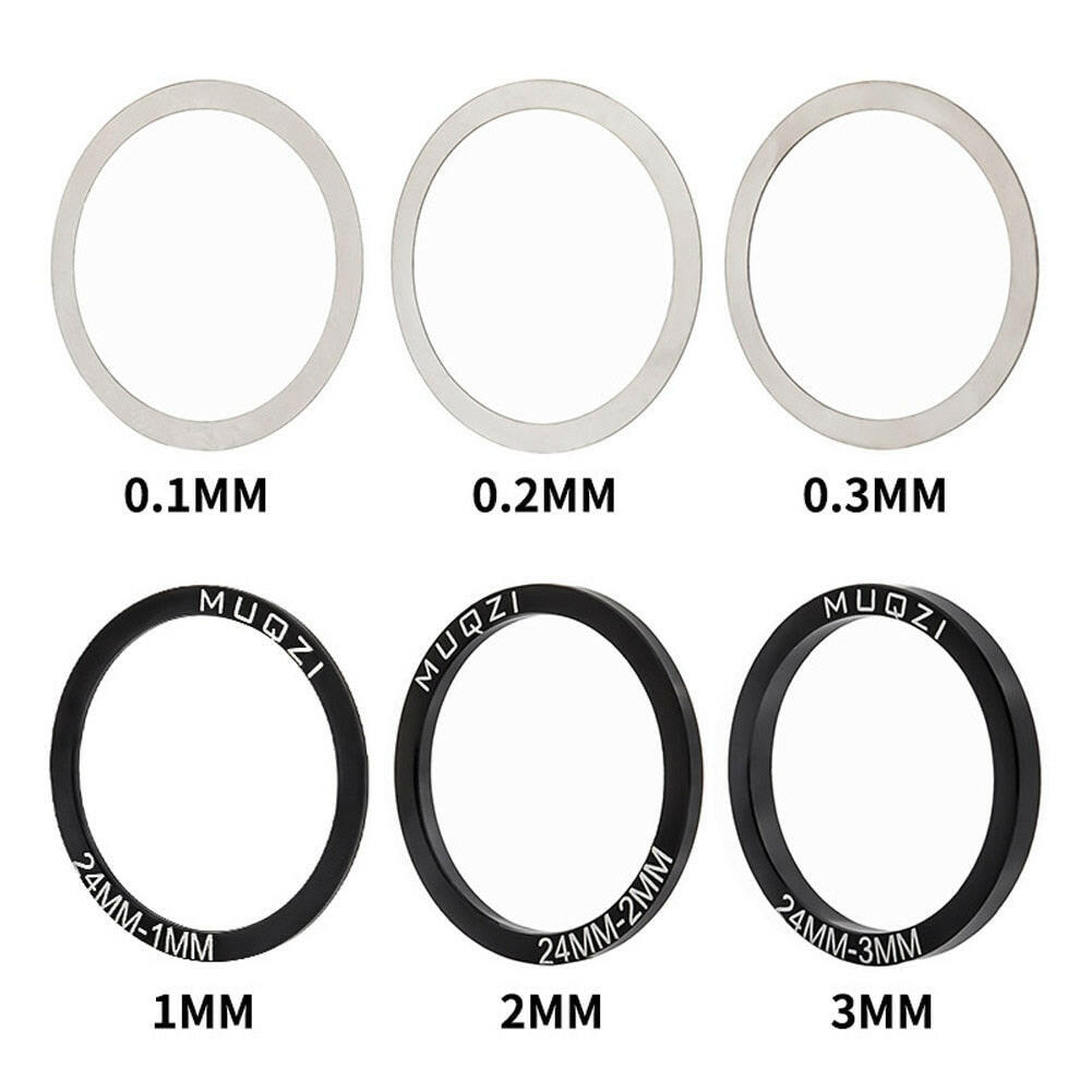 6pcs Bike Bicycle Bottom Bracket Crankset Washer 24 29 30mm For BB86/91/92/BB30 Crank Crankset Bottom Spacer-WAYBIKER