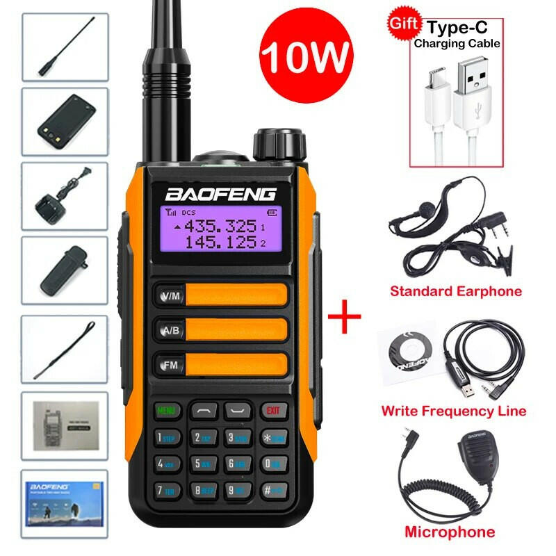 2023 Baofeng UV-16 MAX V2 Professional 10W Upgraded Of UV-5R UV-10R Walkie Talkie IP68 Waterproof Long Range Dual Band Ham Radio-WAYBIKER