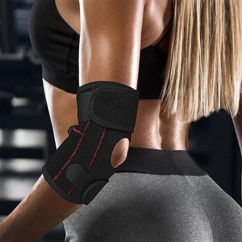 Pad Band Gym Adjustable Tennis Elbow Support Spring Elbow Brace Arthritis Golfers Strap Elbow Protection Lateral Pain Syndrome-WAYBIKER