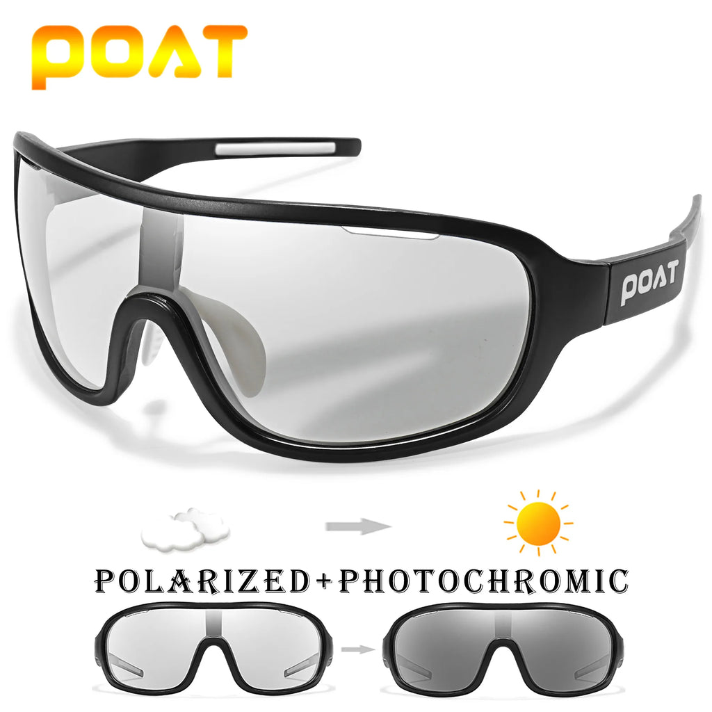 POAT BRAND Men Women Polarized Photochromic Outdoor Road Cycling Eyewear Sports Cycling Fishing Sunglasses Male Bike Glasses-WAYBIKER