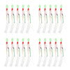 4 Packs/20pcs Mackerel Feather Hooks Sea Boat Fishing Lures Rigs For Outdoor Fishing Accessories Tools-WAYBIKER