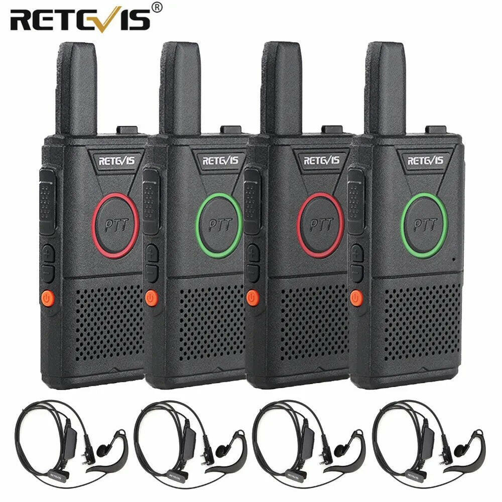 RETEVIS RT618 Rechargeable Walkie Talkie 4pcs PMR Radio PMR446 RT18 FRS Dual PTT Two-way Radio Walkie-Talkies Hotel Restaurant-WAYBIKER