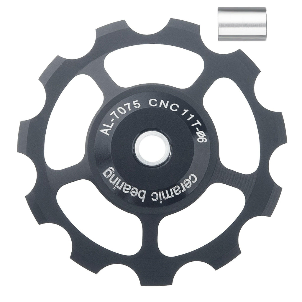 SENSAH MTB Bicycle Rear Derailleur Jockey Wheel Ceramic Bearing Pulley AL7075 CNC Road Bike Guide Roller Idler 11/12/13/14/15T-WAYBIKER