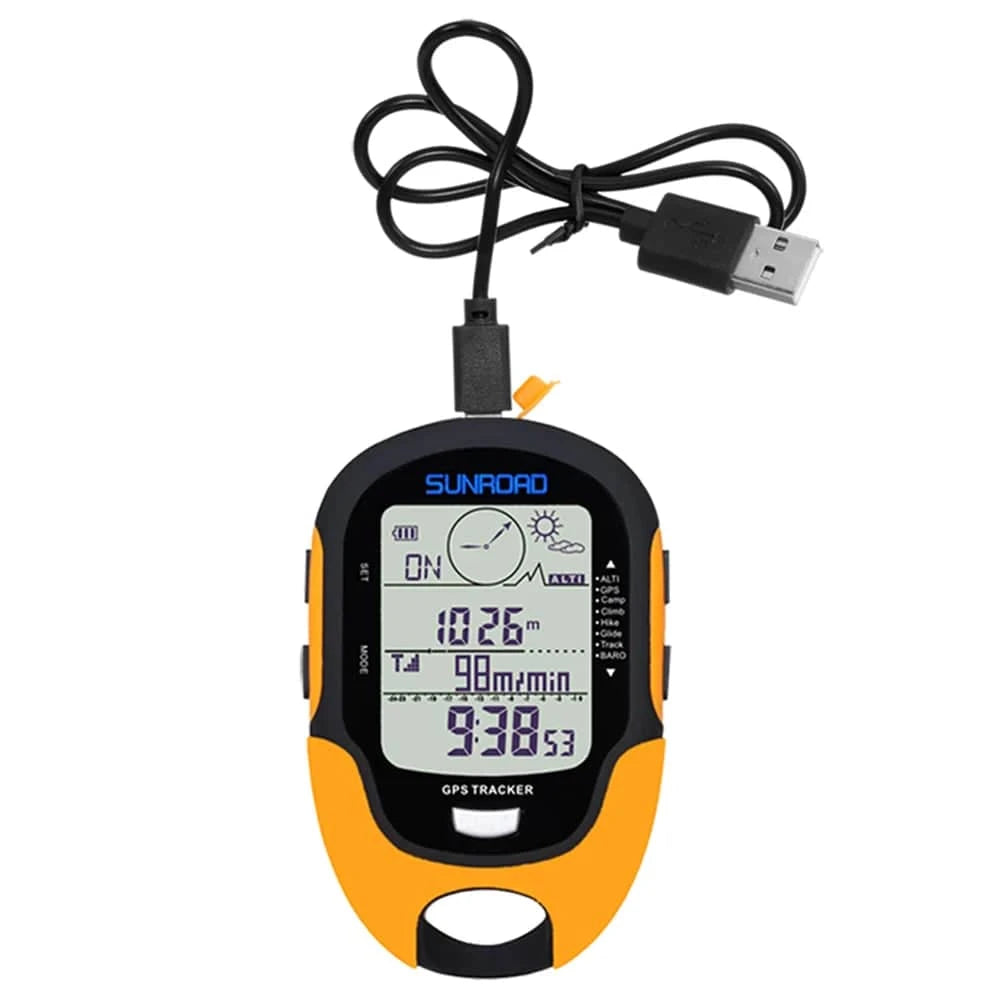 Handheld GPS Navigation Receiver Portable Handheld Digital Altimeter Barometer Compass Locator For Hiking Camping-WAYBIKER
