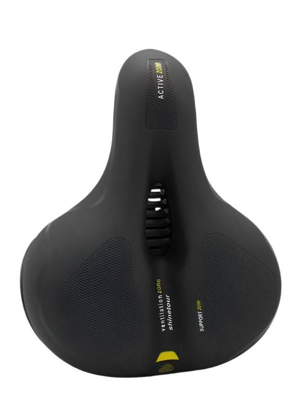 Hollow Breathable Bicycle Saddle Men Women MTB Road Bike Saddle Shock Absorbing Comfortable Big Butt Bike Seat Safety Warning-WAYBIKER