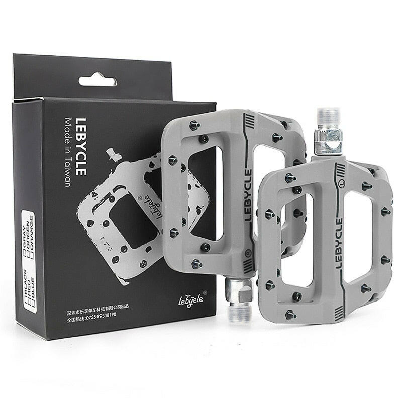 Lebycle MTB Bike Nylon Pedal Bearing Mountain Bike Pedals High-Strength Non-Slip Bicycle Pedals Bike Cycling Accessories-WAYBIKER