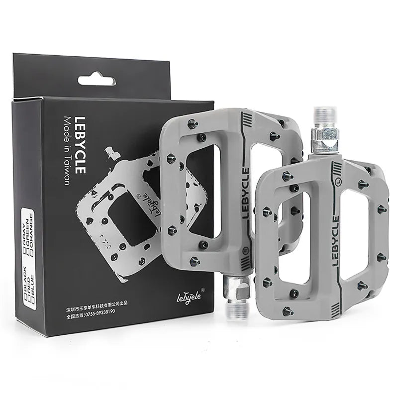 Lebycle MTB Bike Nylon Pedal Bearing Mountain Bike Pedals High-Strength Non-Slip Bicycle Pedals Bike Cycling Accessories-WAYBIKER