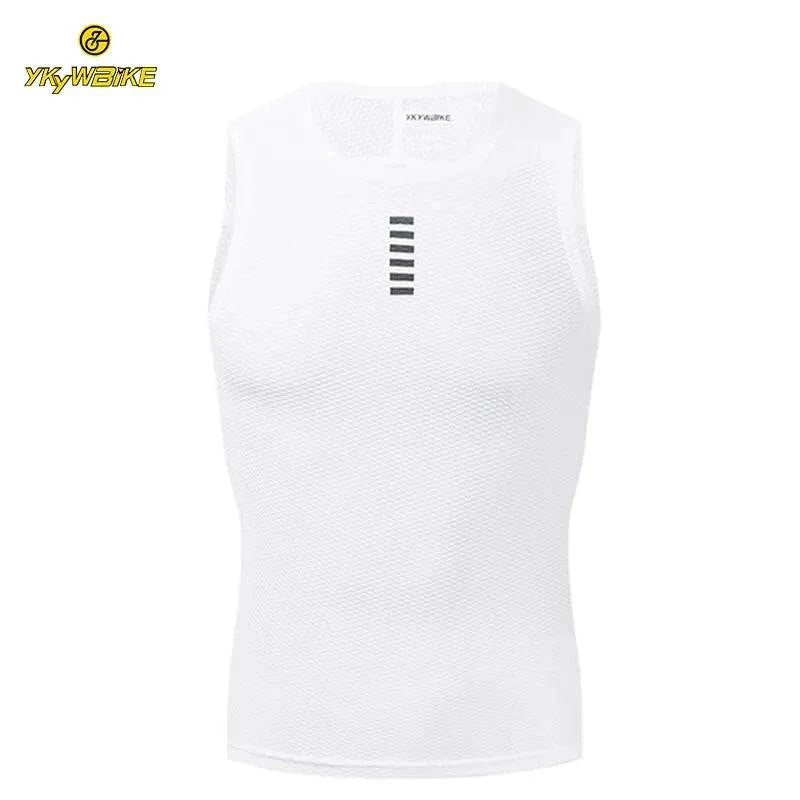 Cycling Base Layer Vest For Men Summer Ride Jersey MTB Bicycle Mesh Underwear Breathable Quick Dry Reflection Effect-WAYBIKER