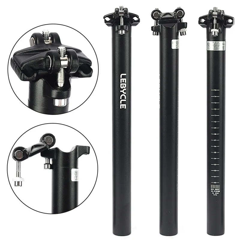 Lebycle MTB bike Aluminum Alloy dull polish Double Nails Seat Post 25.4-31.6mm*350mmTube bike parts-WAYBIKER