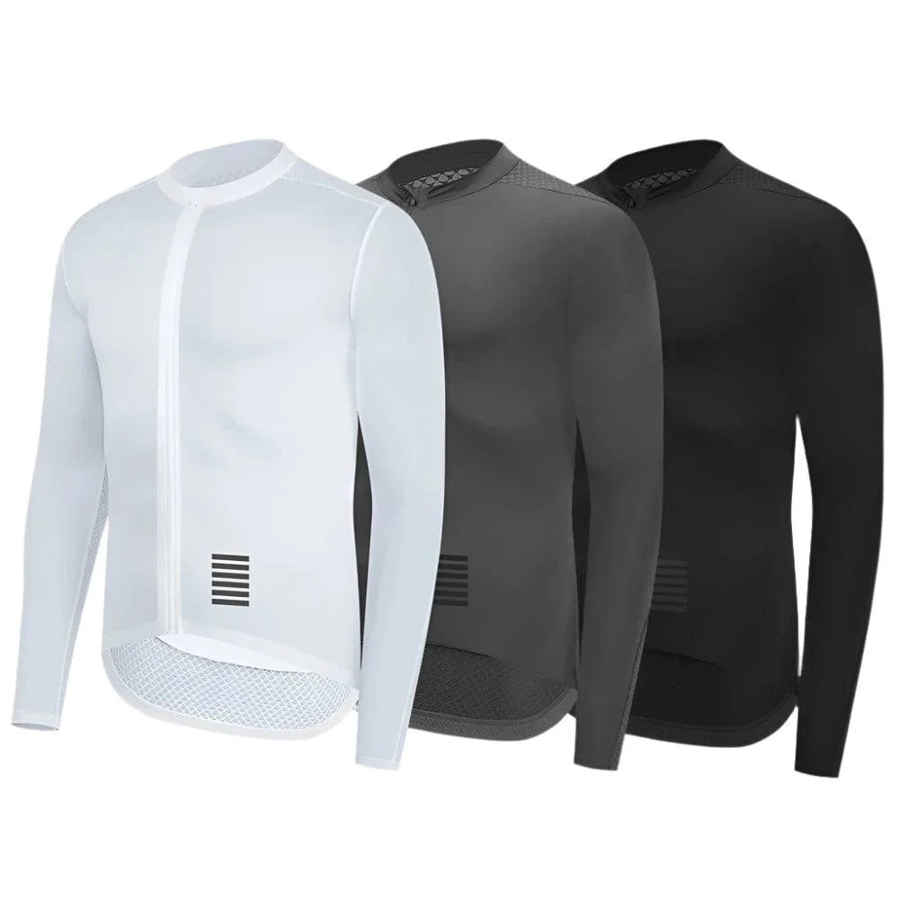 Ykywbike Men Cycling Jersey Long Sleeve Bicycle Jersey Pro Bike Shirt Cycling Shirt Man Breathable Man Cycling Maillot UV Summer-WAYBIKER