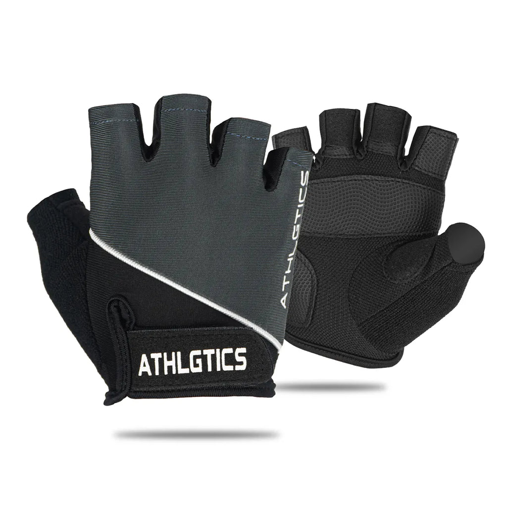 1 Pair Half Finger Gloves Ice Silk Breathable Gym Fitness Women Men Anti-Slip Pad Cycling Fingerless Gloves Bicycle Accessories-WAYBIKER