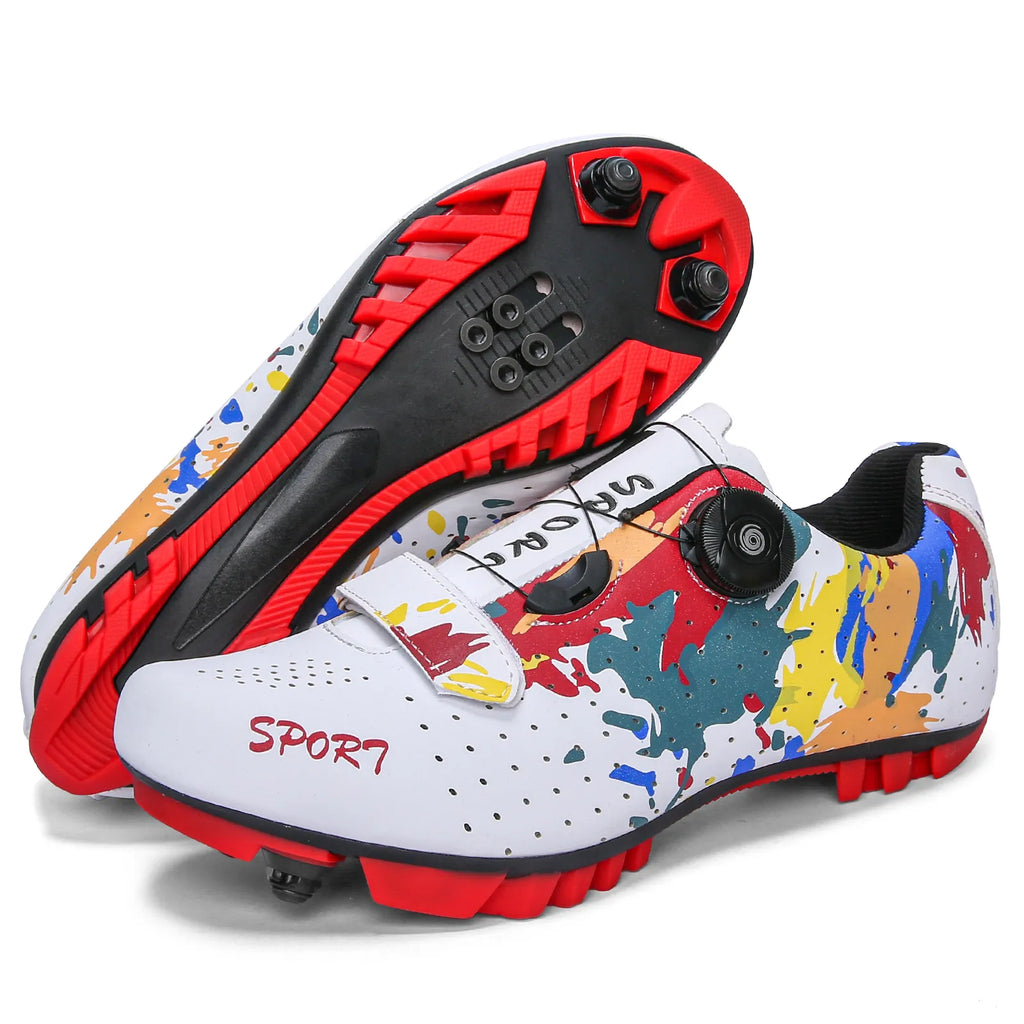 Cycling Shoes MTB Men SPD Road Dirt Bike Shoes Route Cleat Flat Sneaker Racing Women Bicycle Mountain Biking Shoes-WAYBIKER