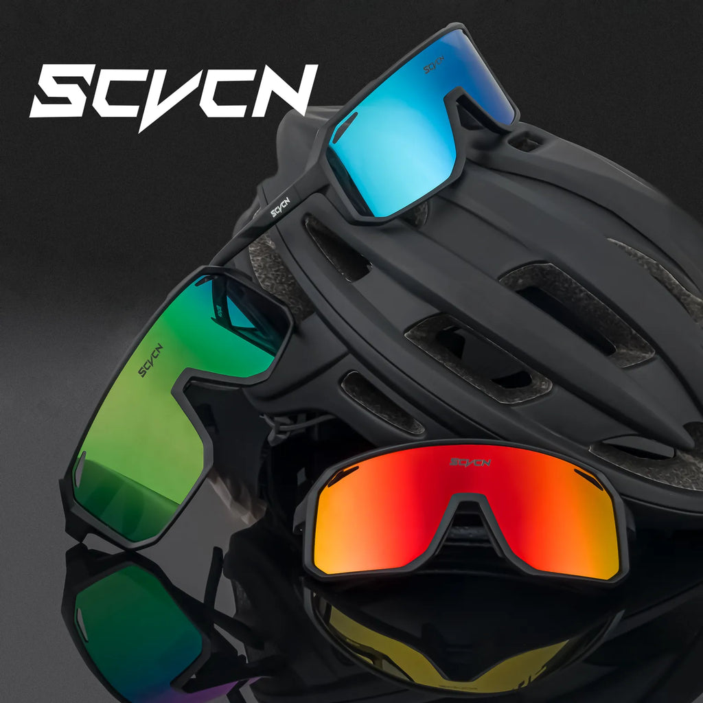 SCVCN Mountain Driving Glasses Cycling Sunglasses UV400 Women Sports Running Eyewear Men Road Bicycle Glasses Bike Goggles-WAYBIKER