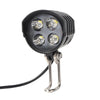 36V 48V 60V E-Bike Horn Light Electric Bicycle 4 LED Headlight 12W Waterproof 2 in 1 Horn and Light Switch Bicycle Flashlight-WAYBIKER