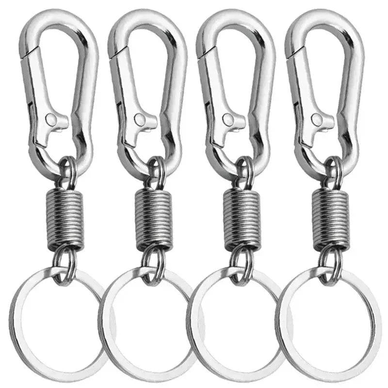 Spring Keychain Zinc Alloy Carabiner Buckle Key Rings Anti-lost Climbing Hook Car Keychians Man Metal Key Chains Accessories-WAYBIKER