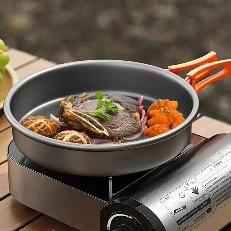Outdoor Picnic Set Frying Pan Frying Pan In Frying Pan Frying Pan Single Frying Pan Portable Extra Light-WAYBIKER