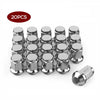 20pcs Lug Nuts Bulge Acorn 12x1.5 Chrome Wheel Nut Replacement for F-ord F-usion F-ocus E-scape for Auto Car Accessories-WAYBIKER