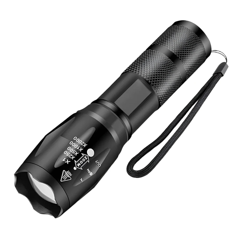 High Power Led Flashlights Camping Torch 5 Lighting Modes Aluminum Alloy Zoomable Light Waterproof Material Use 3 AAA Batteries-WAYBIKER