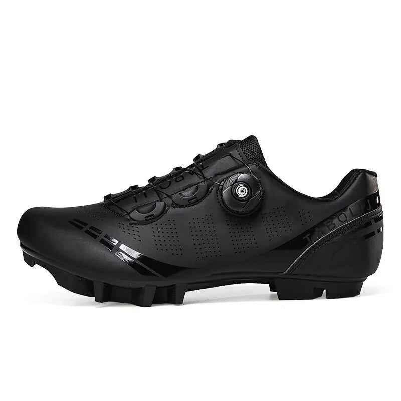 Baasploa Men Cycling Shoes Professional Road SPD Sneakers Bike Flat Racing For Men Breathable Mountain Biking Footwear Antiskid-WAYBIKER