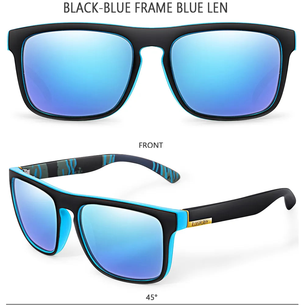 LOISRUBY Brand Square Cycling Sunglasses Men Polarized Fishing Sun Glasses UV400 Eyewear Women Shades oculos de sol masculino-WAYBIKER