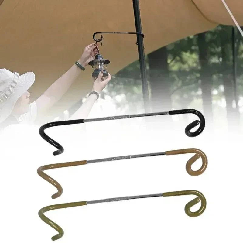 Shinetrip Outdoor Small Light Stand Holder Stainless Steel Portable Tent Pole Lamp Hanger Fishing Lantern Hanger Camping Tool-WAYBIKER
