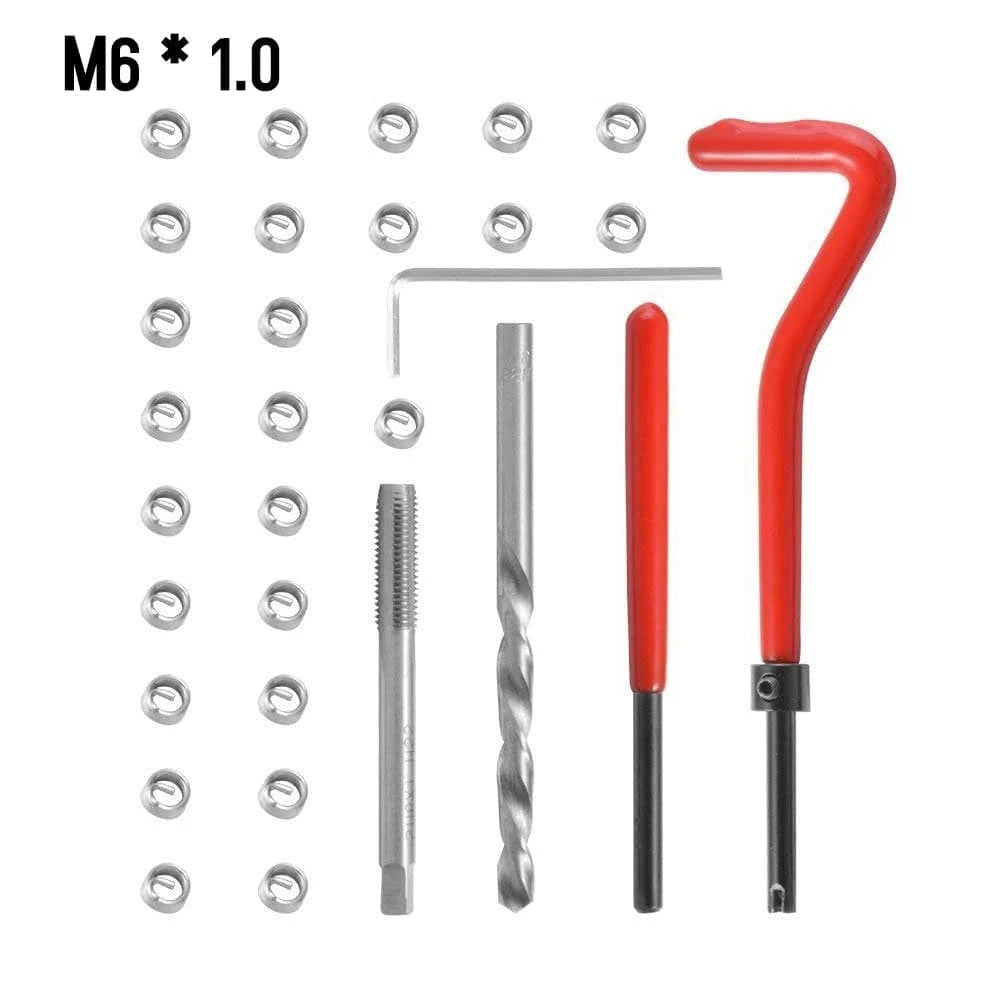 15pcs/20pcs/30pcs Metric Thread Repair Insert Kit M5 M6 M8 M10 M12 M14 Helicoil Car Pro Coil Tool Car Repair Tool-WAYBIKER