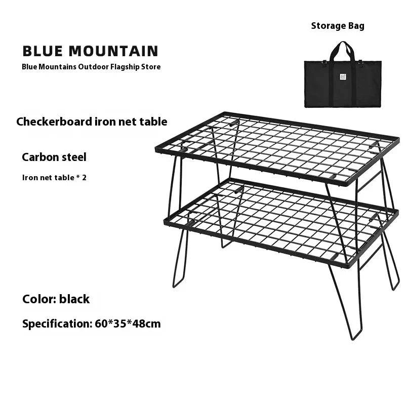 ShineTrip Outdoor Folding Grid Table Bamboo Board Table Multifunctional Camping Equipment Wild Dining Table Barbecue Table-WAYBIKER