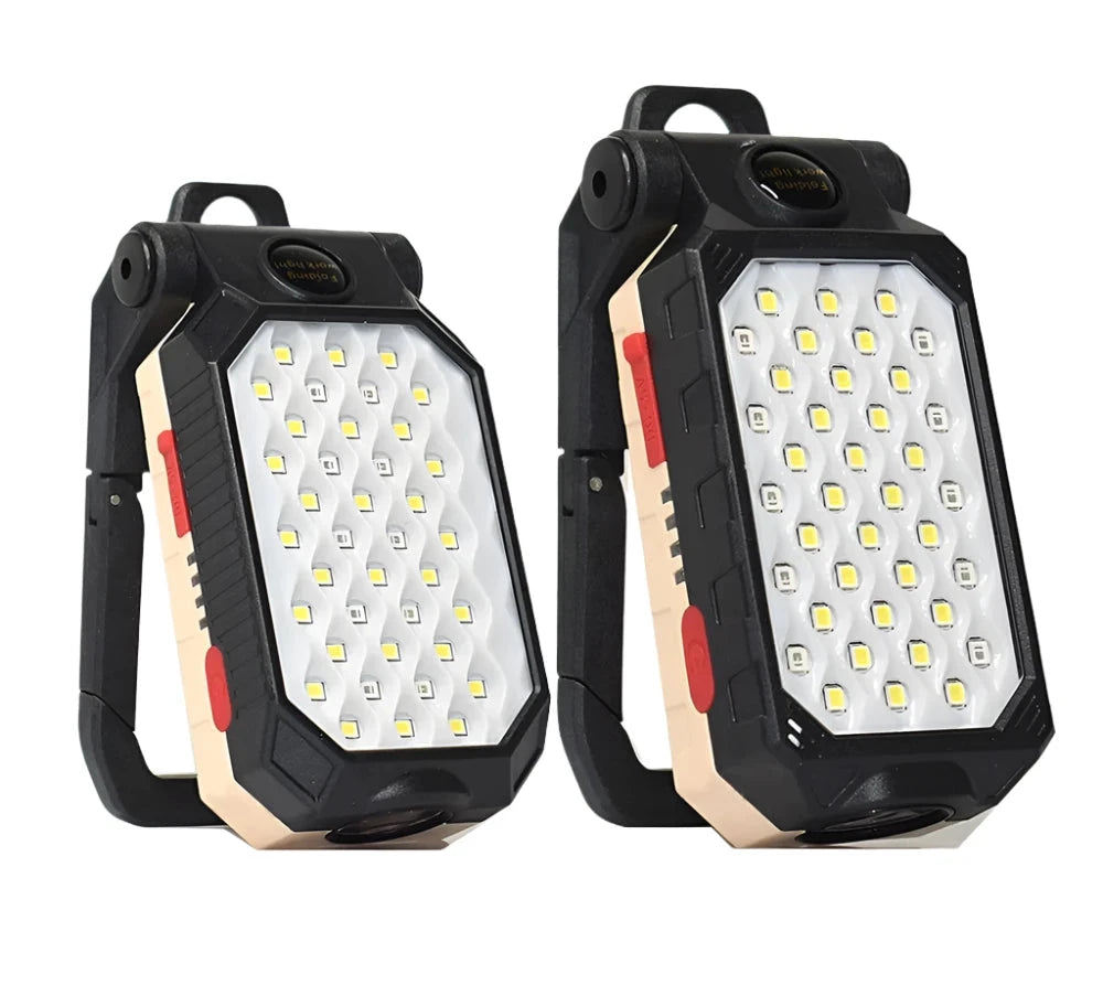 High Power LED Flashlight Rechargeable COB Work Light Adjustable Waterproof Camping Lantern Magnet With Power Display-WAYBIKER