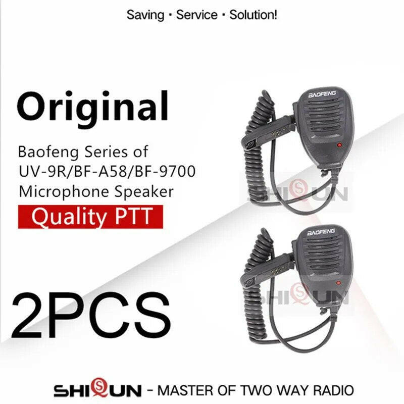 UV-9R Pro Speaker Microphone Waterproof Shoulder Mic for Baofeng UV-9R Plus MK1 UV-S22 Pro Two Way Radio GMRS-9R UV-9G GT-3WP BF-WAYBIKER