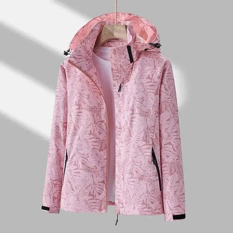 Outdoor Camouflage Jacket Women Men Single Layer Windproof Waterproof Hooded Jacket Breathable Sport Running Mount Camping Suit-WAYBIKER