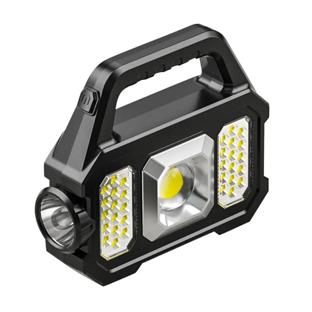 High Power Led Flashlights Rechargeable Camping Work Light Multi Functional Portable Light Solar Charging 6 Lighting Modes-WAYBIKER