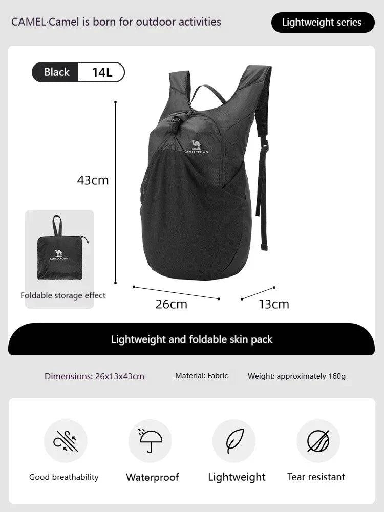 GOLDEN CAMEL Skin Bag Outdoor Cycling Backpack Running Sports Shoulder Bag Lightweight Foldable Men and Women Climbing Bag-WAYBIKER