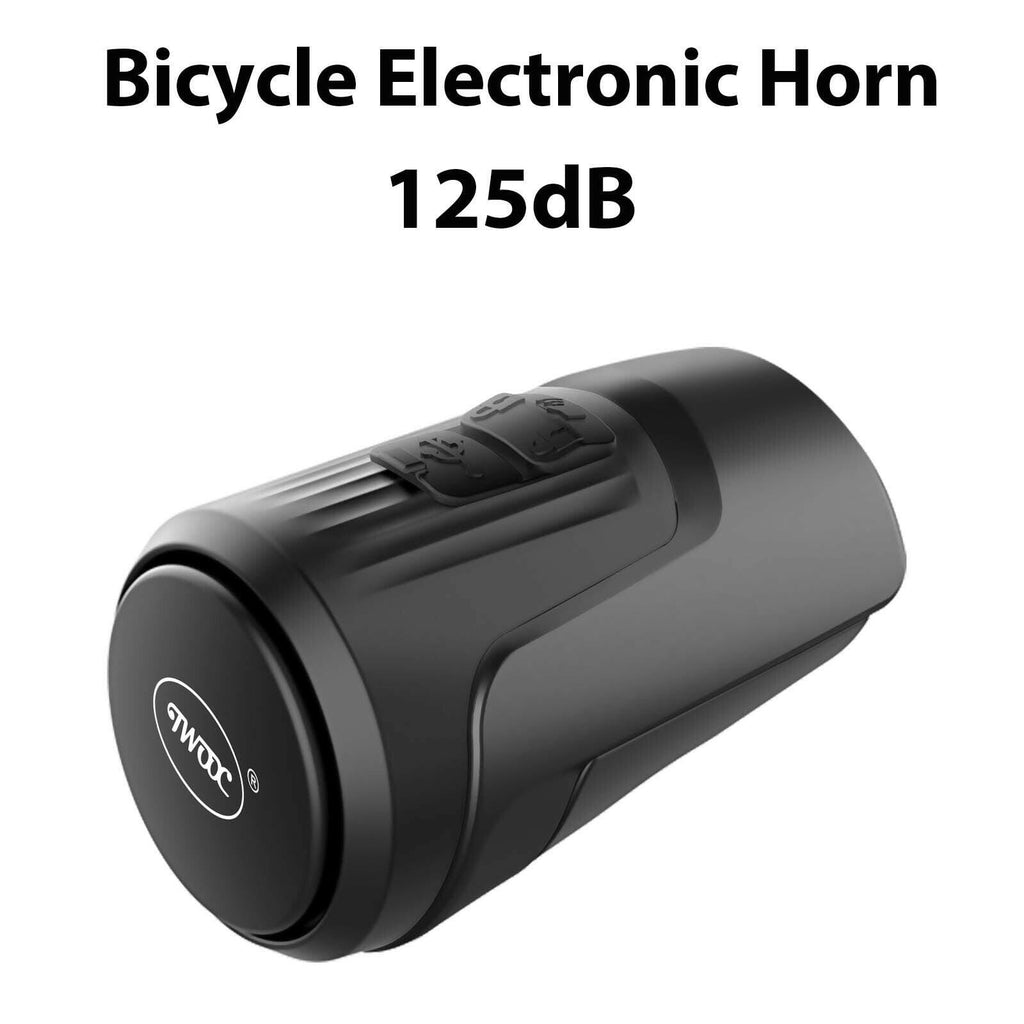 TWOOC 125dB Bicycle Electronic Bell Anti Theft Horn USB Rechargeable Suitable for Mountain Road Bikes Children Scooters