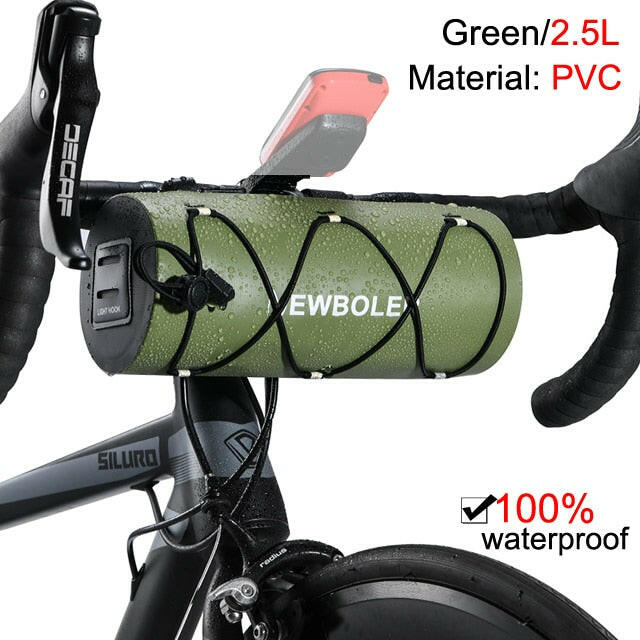 NEWBOLER Bike Bag Portable Handlebar Pannier Multi-purpose waterproof Backpack MTB Road Cycling Frame Tube Bag Elastic Band-WAYBIKER