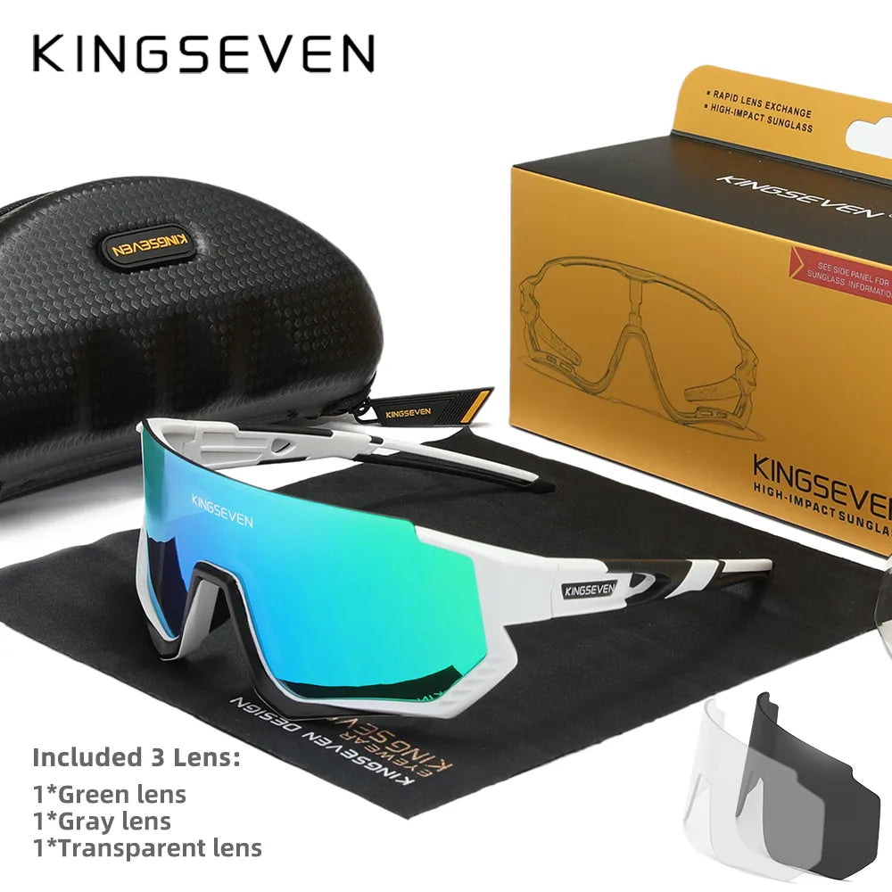 KINGSEVEN Cycling Sunglasses Men Women Mtb Bicycle Glasses UV400 Polarized Fishing Protection Eyewear Photochromic Bike Goggles-WAYBIKER