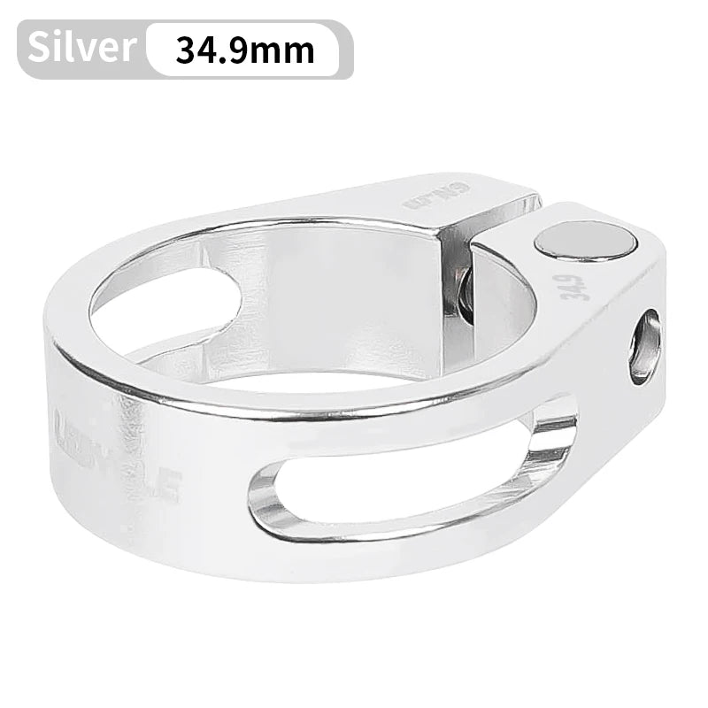 Lebycle Bike Lockout Seatpost Clamps Hollow Out Bike Quick Release Seat Post Clamps Ring Seatpost Latch Cycling Accessories-WAYBIKER