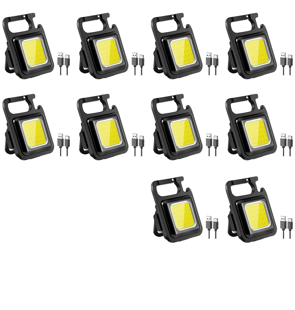 Mini LED Flashlight Keychain Light Multifunctional Portable COB Camping Flashlights USB Charging Work Lights Working for 5 Hours-WAYBIKER
