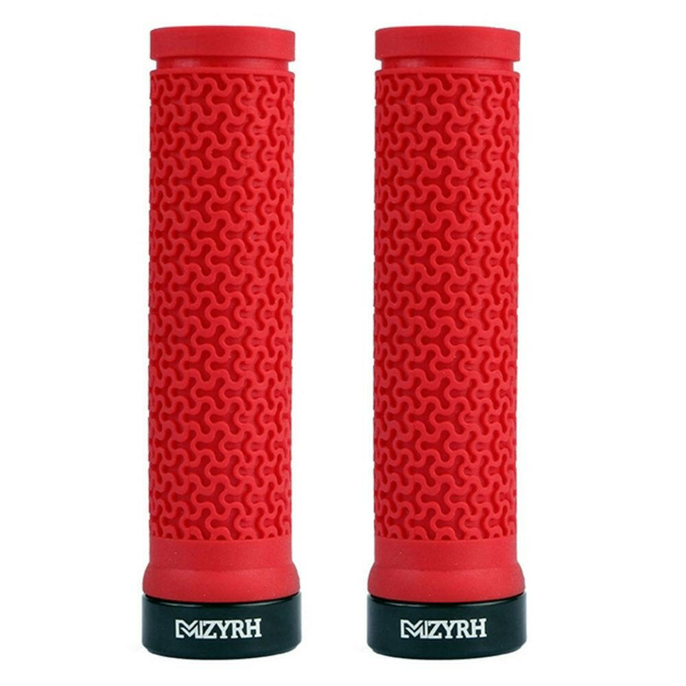 2pcs MTB Grips Mountain Bike Lockable Aluminum Clamp Grip Lock On Anti-Slip Rubber Bicycle Shock-Proof Handle 10-WAYBIKER