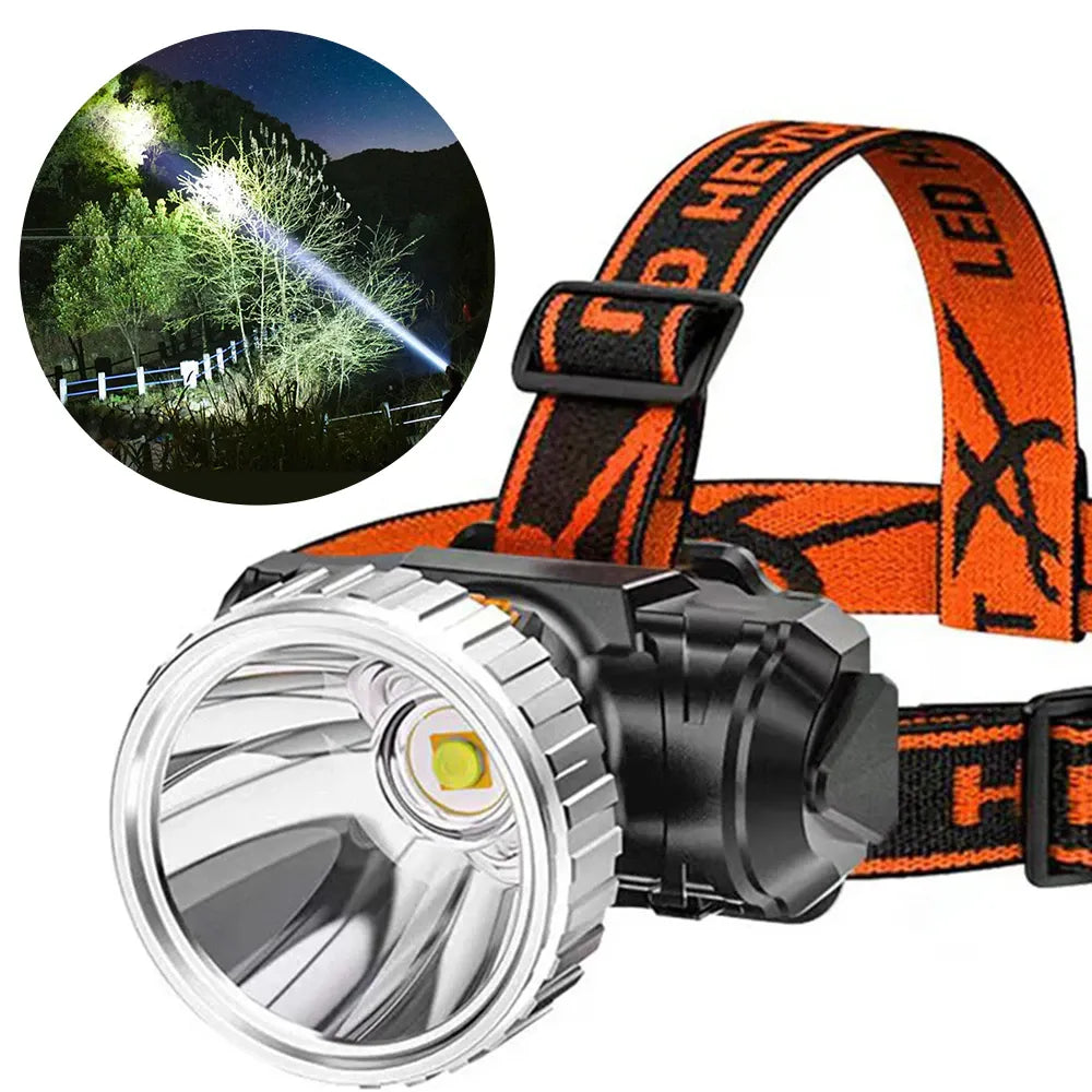 Super Bright Flashlight Light Usb Rechargeable Headlamp Waterproof Outdoor Camping Fishing Head 3 Lighting Mode Led Headlamp-WAYBIKER