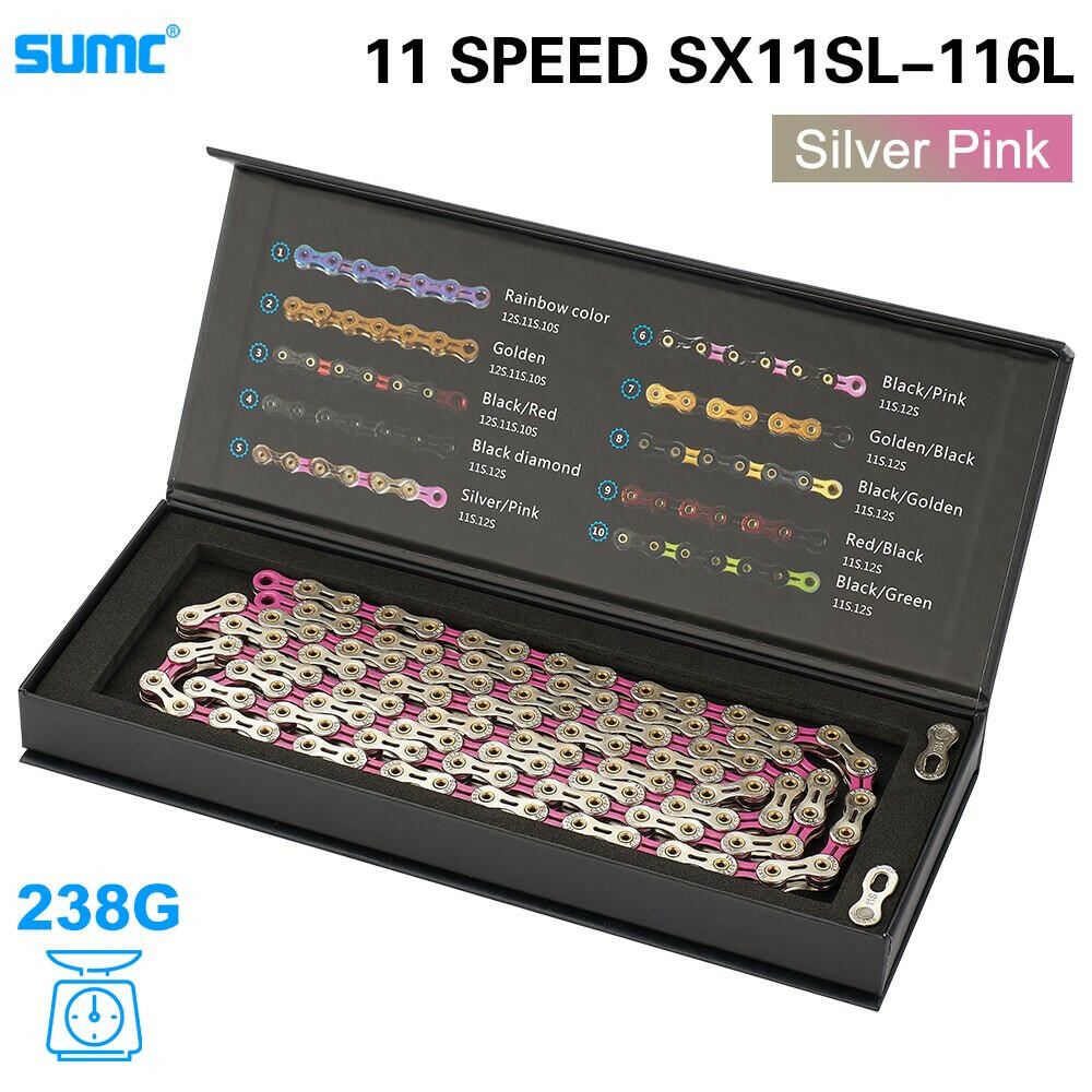 SUMC Bicycle Chain SX11SL 11Speed 116L With MissingLink 11V Mountainbike/Road Bike Diamond Chain Bicycle Part With Original box-WAYBIKER