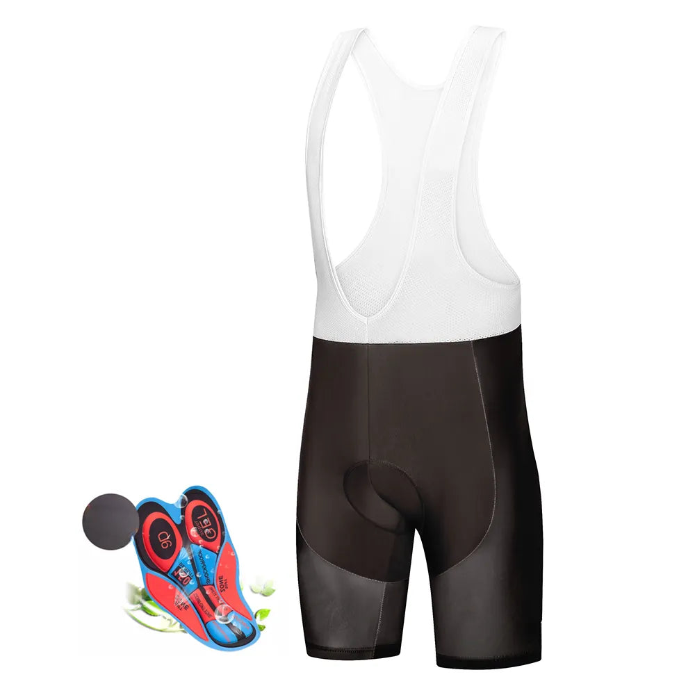 Whole Black Bicycle Bib Shorts Men Outdoor Wear Bike Cycling 9D Gel Padded Riding Bib Shorts Cycling Bib Shorts-WAYBIKER